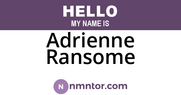 Adrienne Ransome
