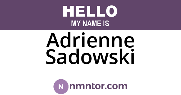 Adrienne Sadowski