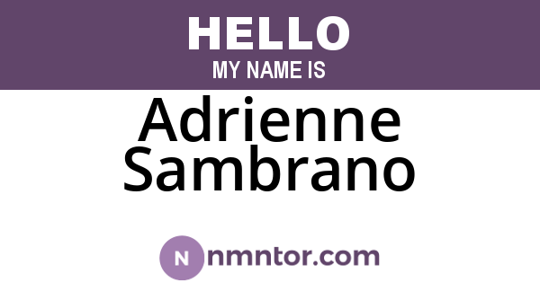 Adrienne Sambrano