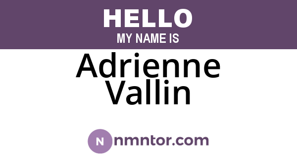 Adrienne Vallin