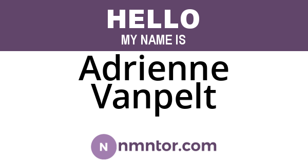 Adrienne Vanpelt