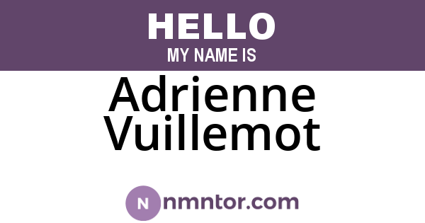 Adrienne Vuillemot