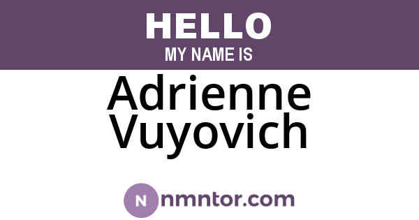 Adrienne Vuyovich