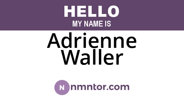 Adrienne Waller