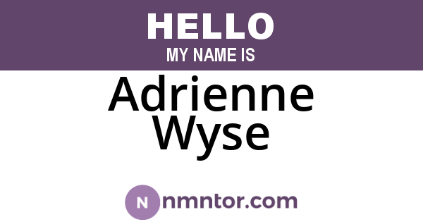 Adrienne Wyse