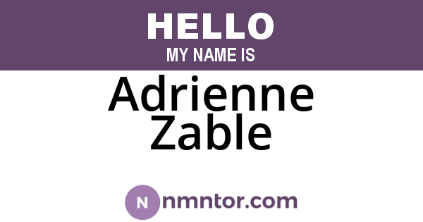 Adrienne Zable
