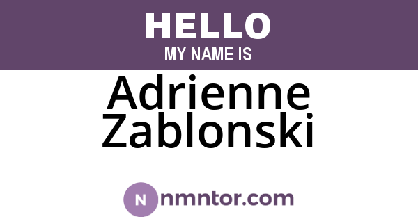Adrienne Zablonski