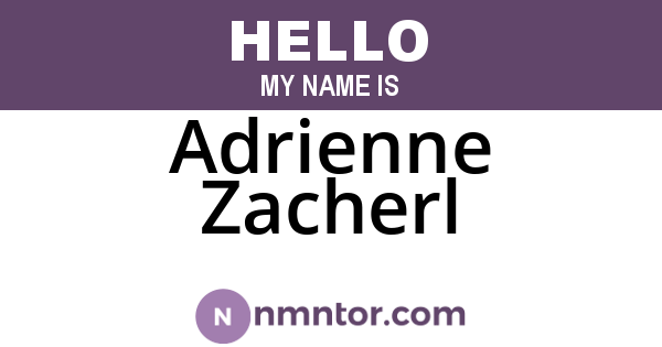 Adrienne Zacherl