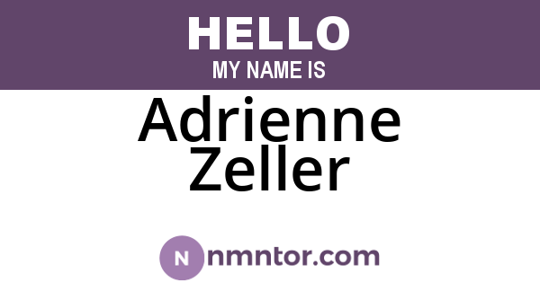 Adrienne Zeller
