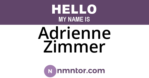 Adrienne Zimmer