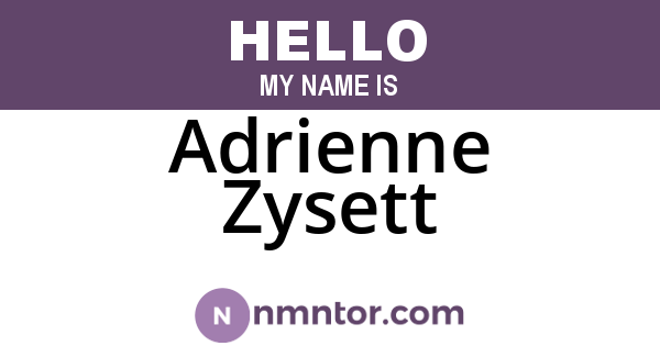 Adrienne Zysett
