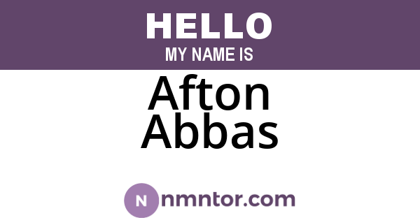 Afton Abbas