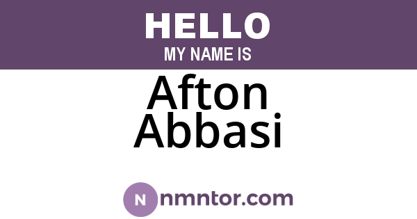 Afton Abbasi