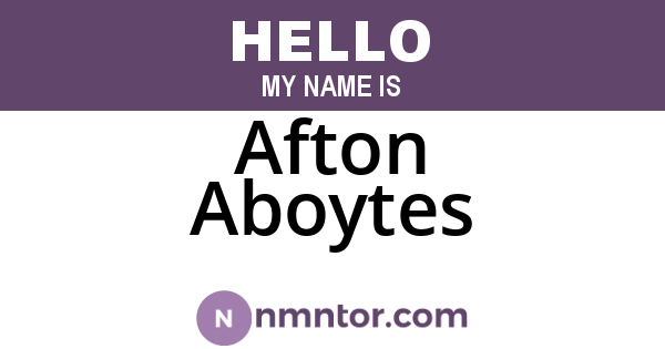 Afton Aboytes
