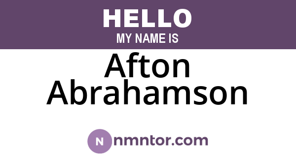 Afton Abrahamson