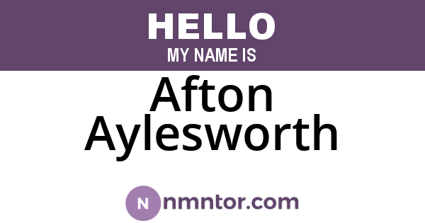 Afton Aylesworth