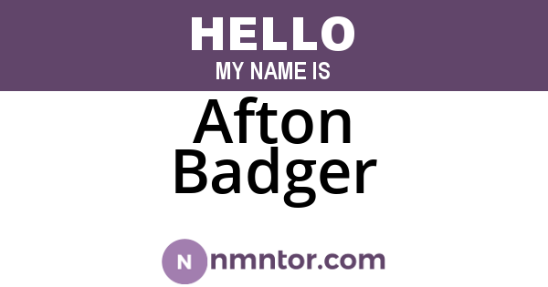 Afton Badger