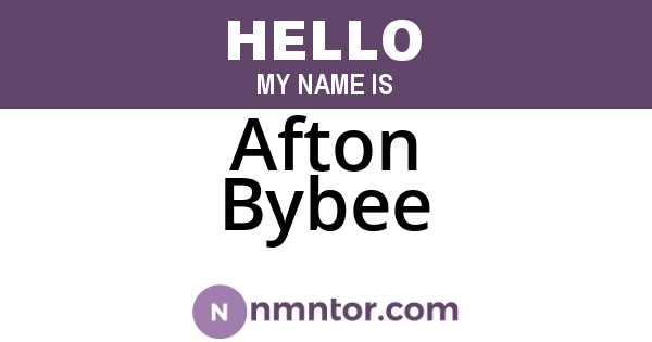 Afton Bybee