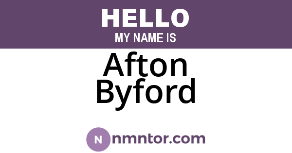 Afton Byford