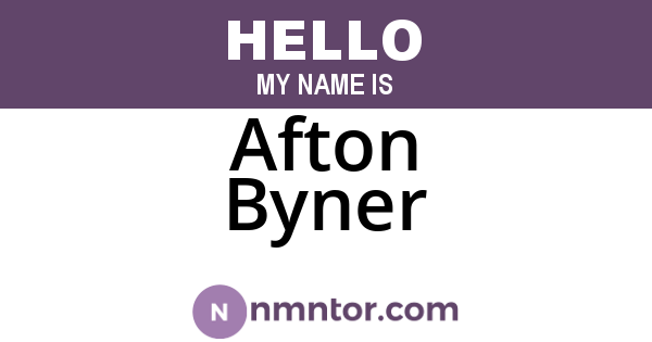 Afton Byner