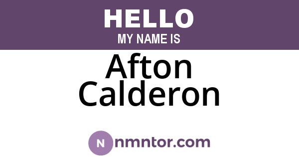 Afton Calderon