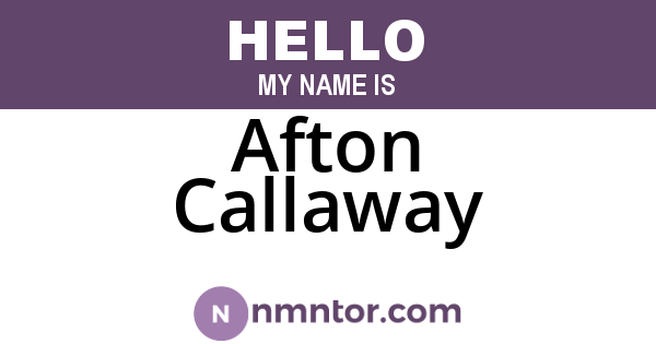 Afton Callaway