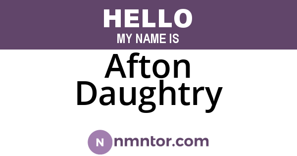 Afton Daughtry