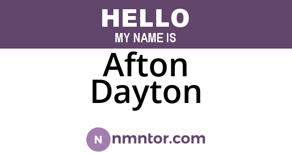 Afton Dayton