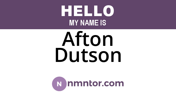 Afton Dutson