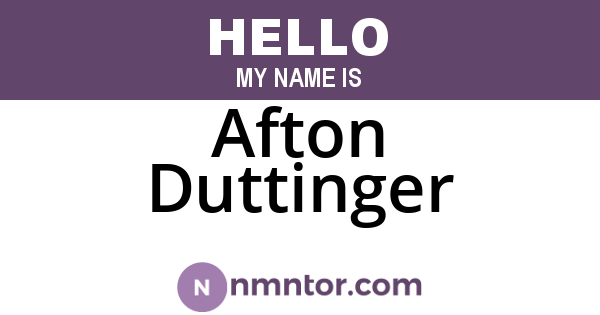Afton Duttinger