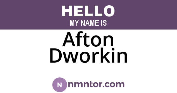 Afton Dworkin