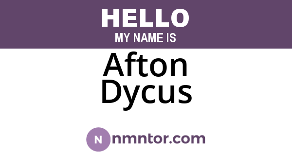 Afton Dycus