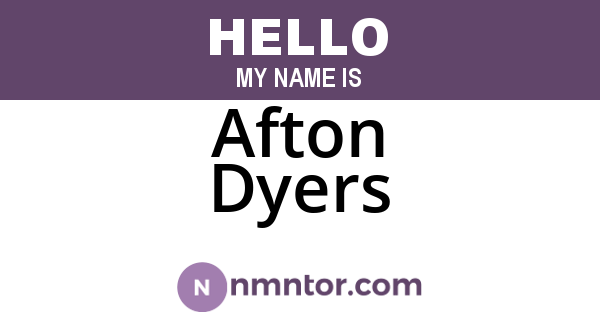 Afton Dyers