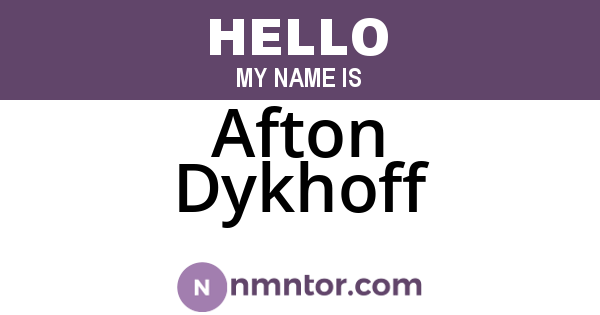 Afton Dykhoff