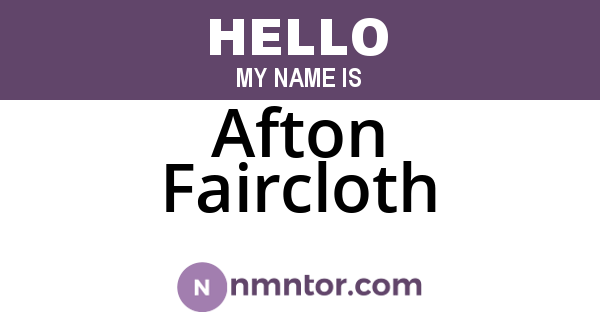 Afton Faircloth