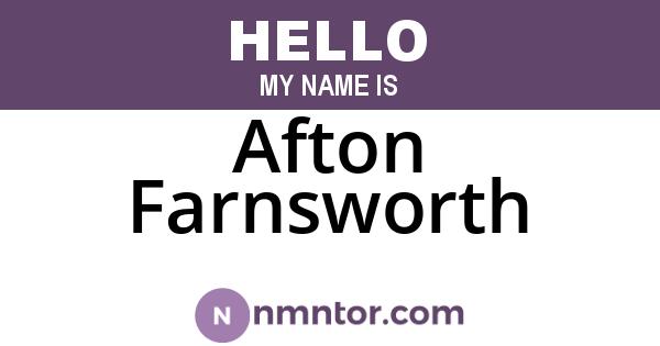 Afton Farnsworth