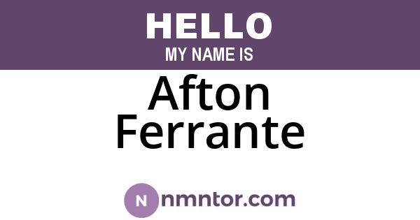 Afton Ferrante
