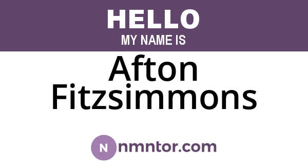 Afton Fitzsimmons