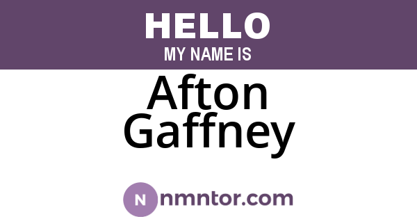 Afton Gaffney