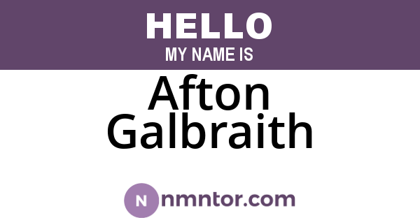 Afton Galbraith
