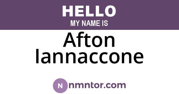 Afton Iannaccone