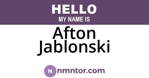 Afton Jablonski