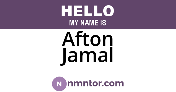 Afton Jamal