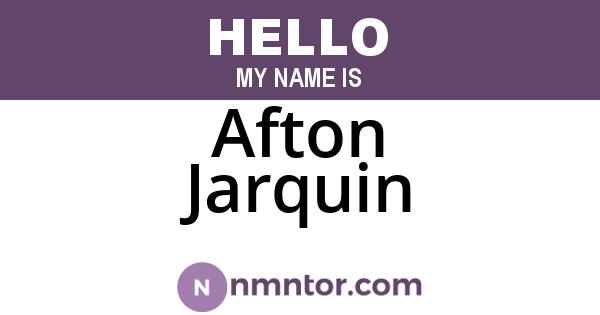 Afton Jarquin