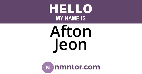 Afton Jeon