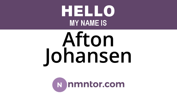 Afton Johansen