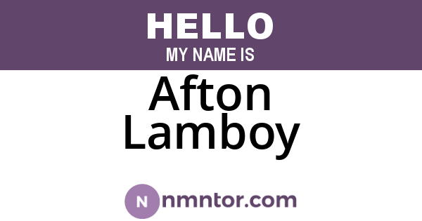 Afton Lamboy