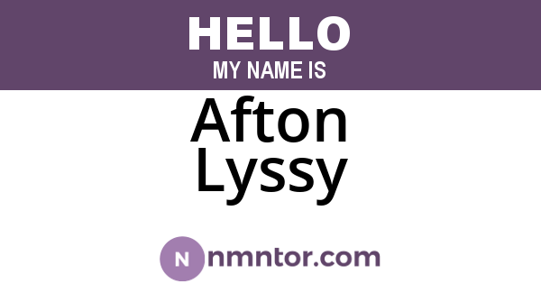 Afton Lyssy