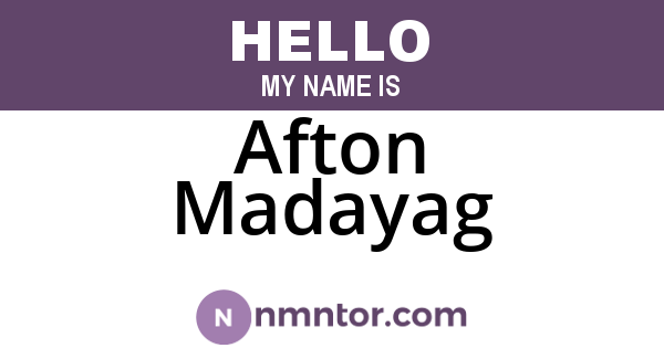 Afton Madayag
