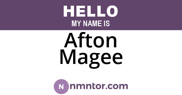 Afton Magee